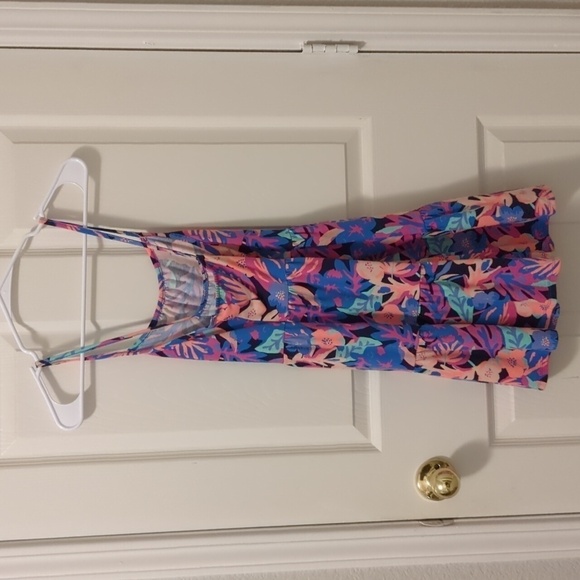 Cat & Jack tropical cross back dress girls size large 10/12 - Picture 4 of 6